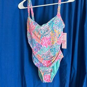 Lilly Pulitzer size 4 Napli one piece swimsuit with tags, never worn.